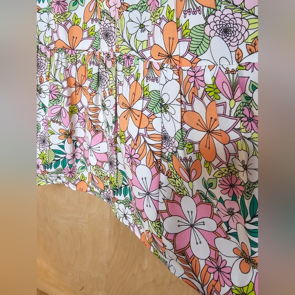 NWT CeCe Balloon Belle sleeve colorful Bohemian hipster summer dress - Picture 10 of 12